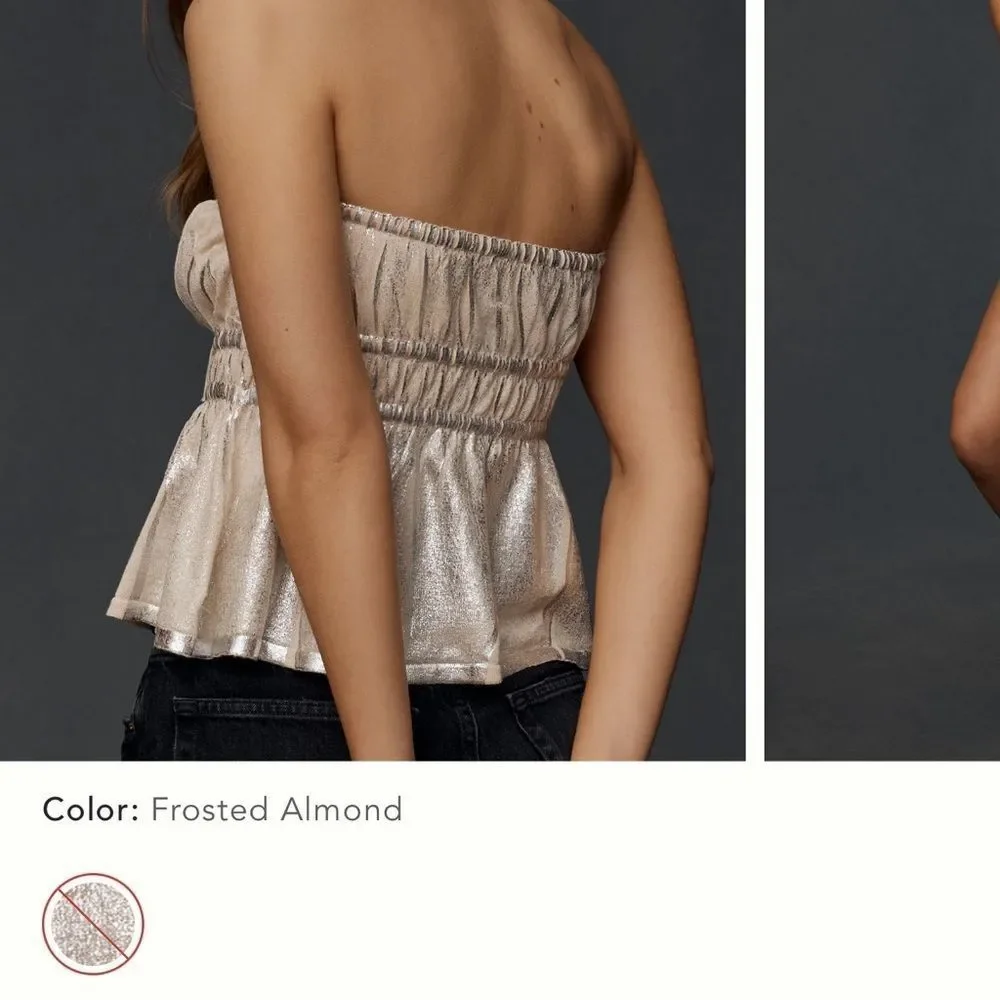 NWT Anthropologie Strapless Babydoll Top - Picture 2 of 7